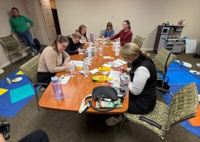 Volunteers gather for an activity.